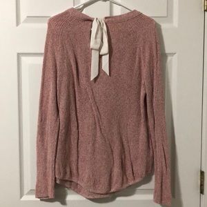 LOFT Sweaters - Loft Bow Back Pink Sweater LOFT Sweaters - Loft Bow Back Pink Sweater